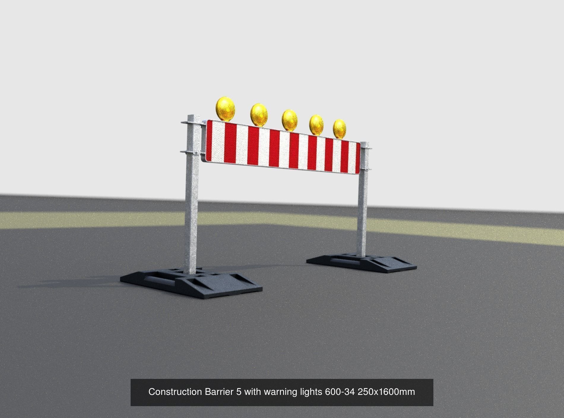 70 Different Types of Construction Site Barriers 3D Model Collection_59