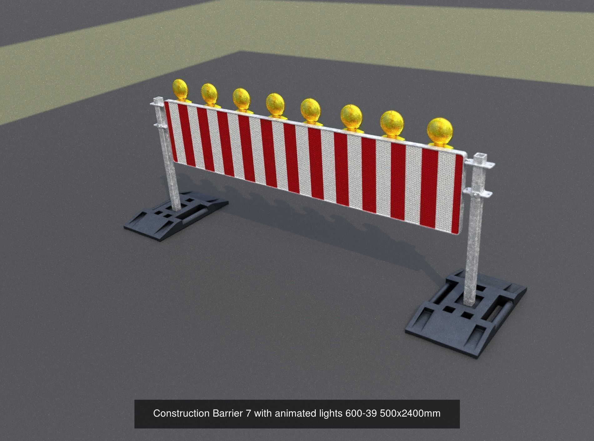 70 Different Types of Construction Site Barriers 3D Model Collection_74
