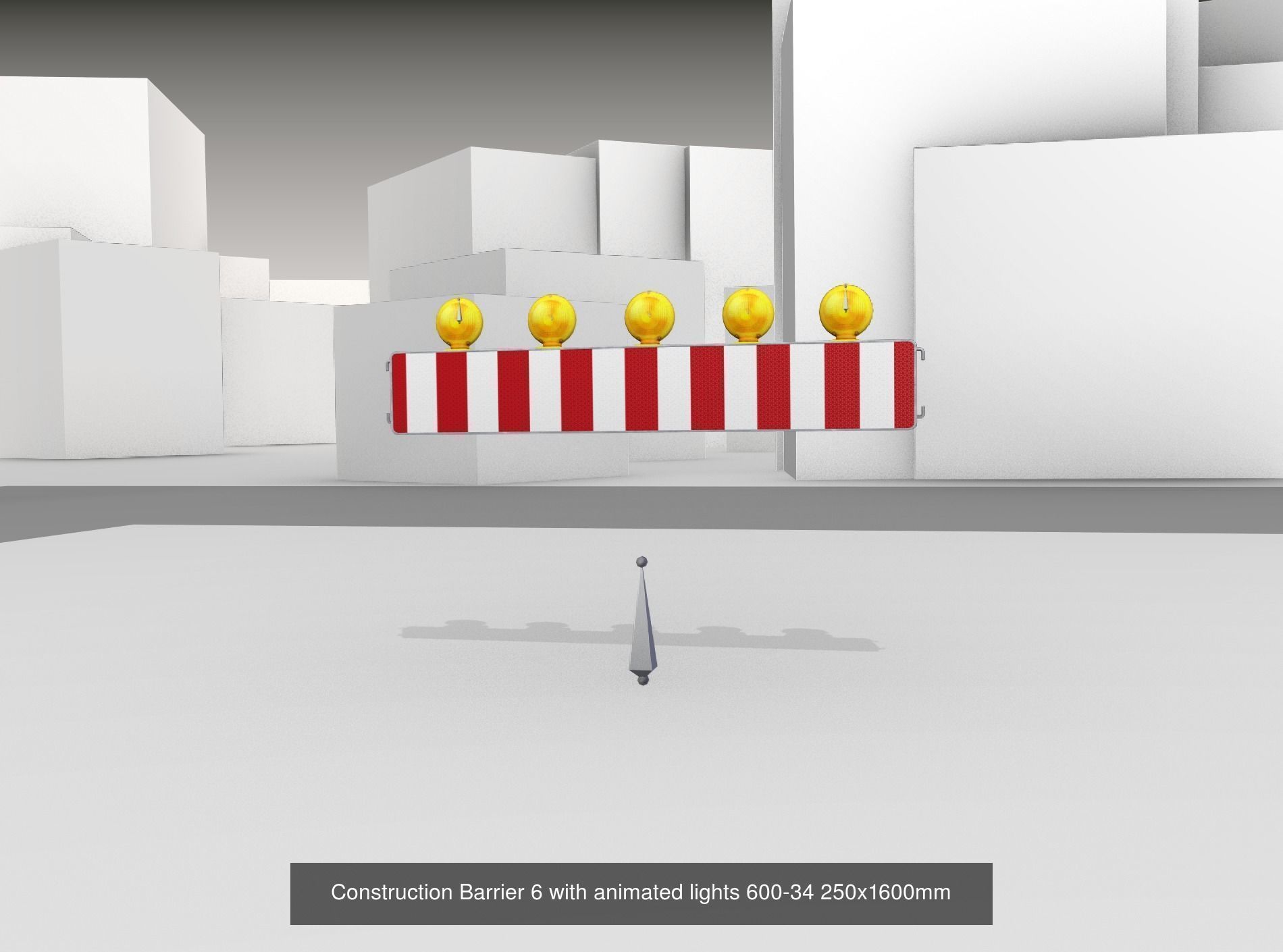 70 Different Types of Construction Site Barriers 3D Model Collection_69