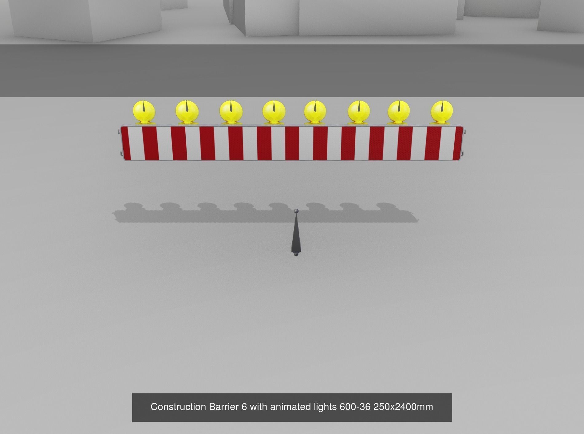 70 Different Types of Construction Site Barriers 3D Model Collection_67