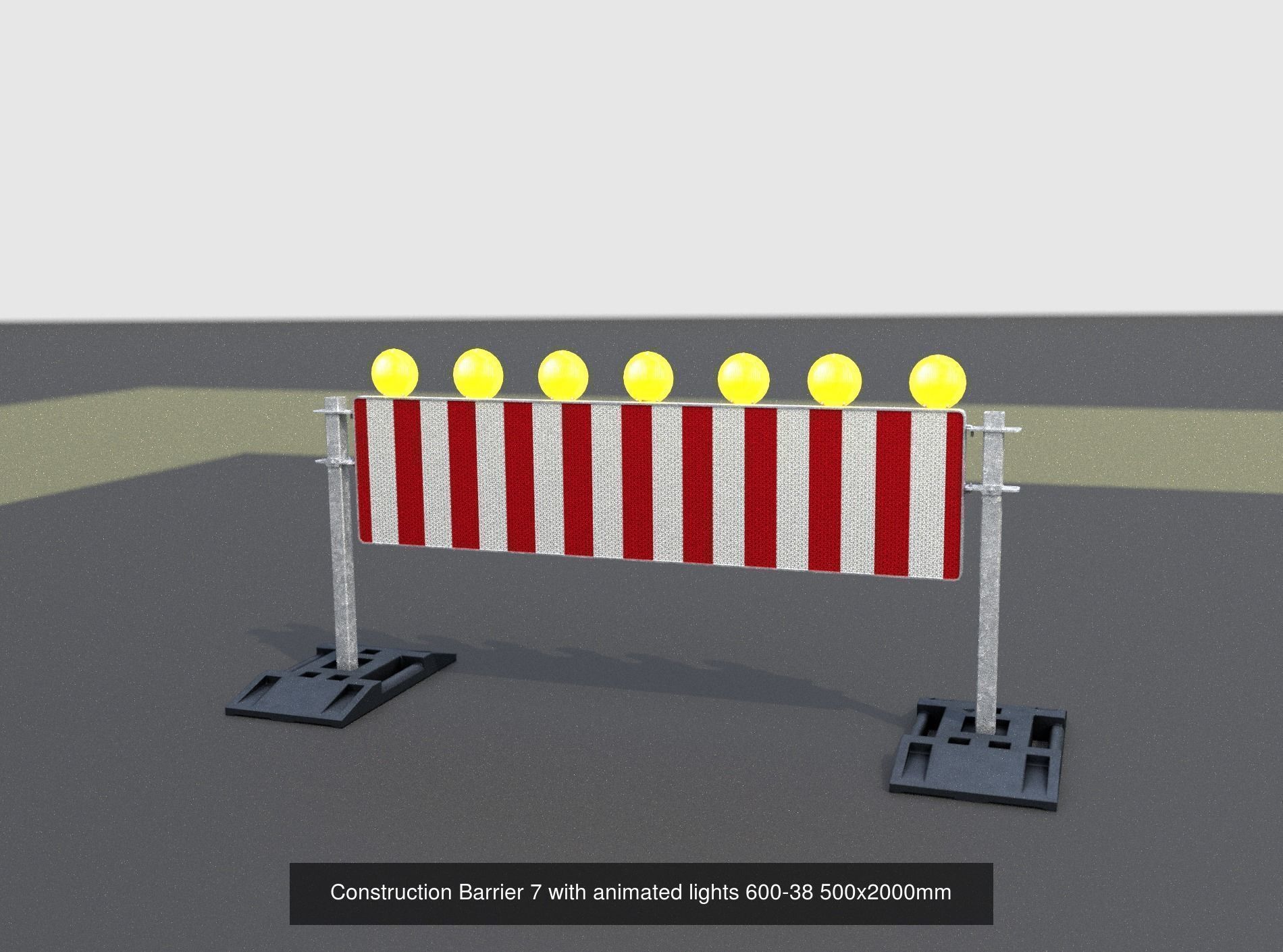70 Different Types of Construction Site Barriers 3D Model Collection_75