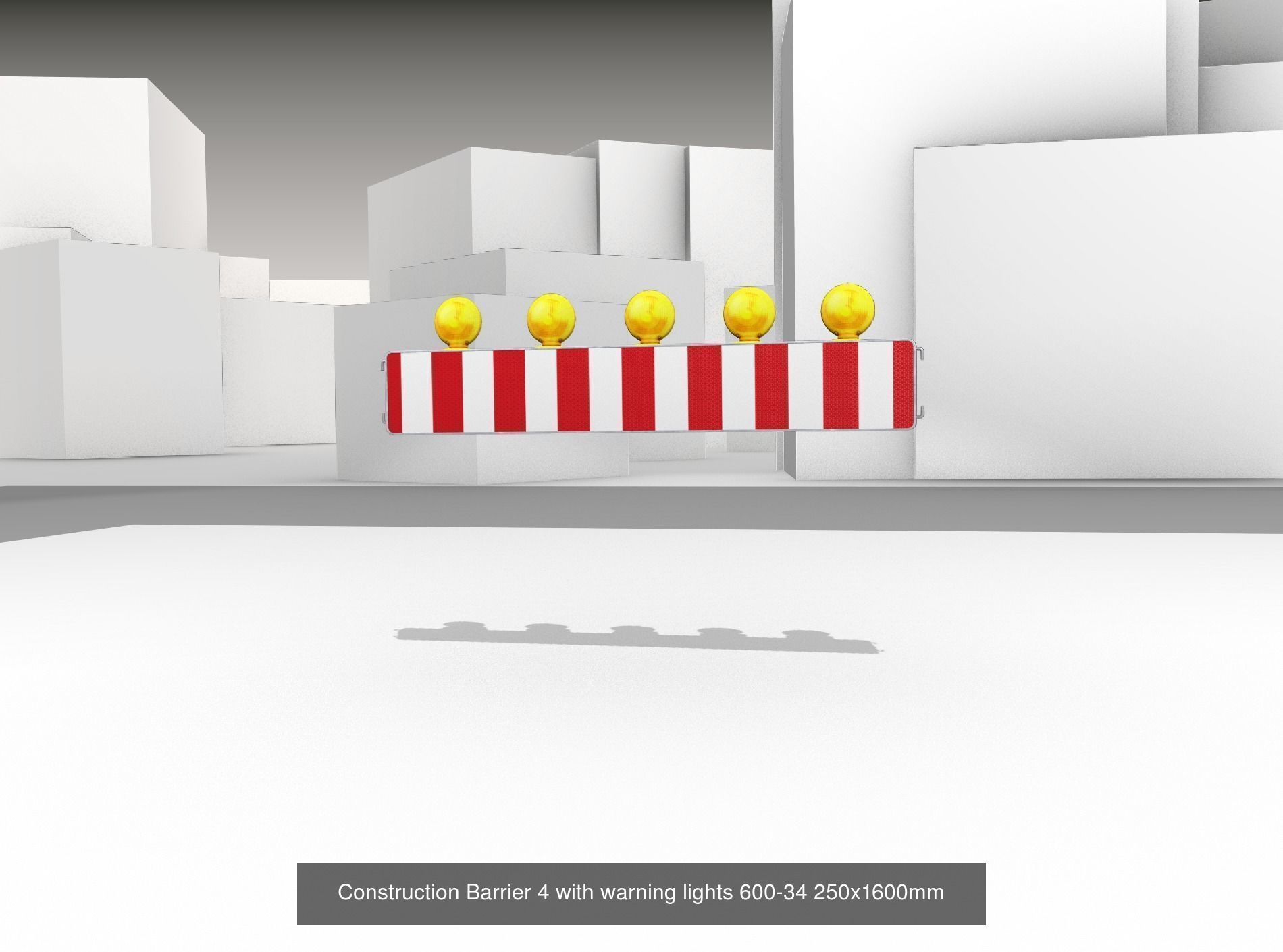 70 Different Types of Construction Site Barriers 3D Model Collection_49
