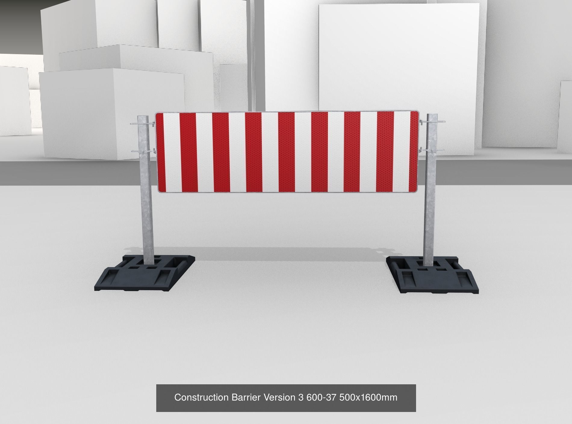 70 Different Types of Construction Site Barriers 3D Model Collection_36