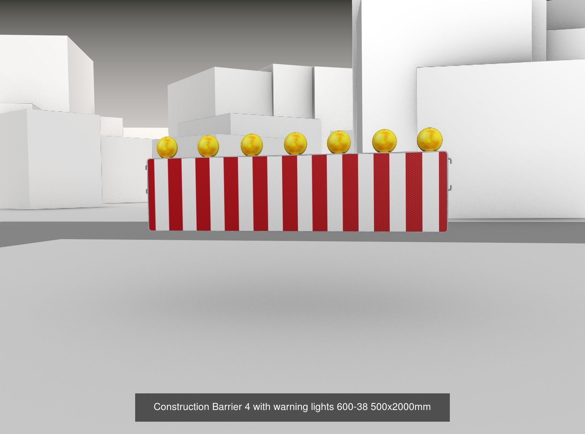 70 Different Types of Construction Site Barriers 3D Model Collection_45