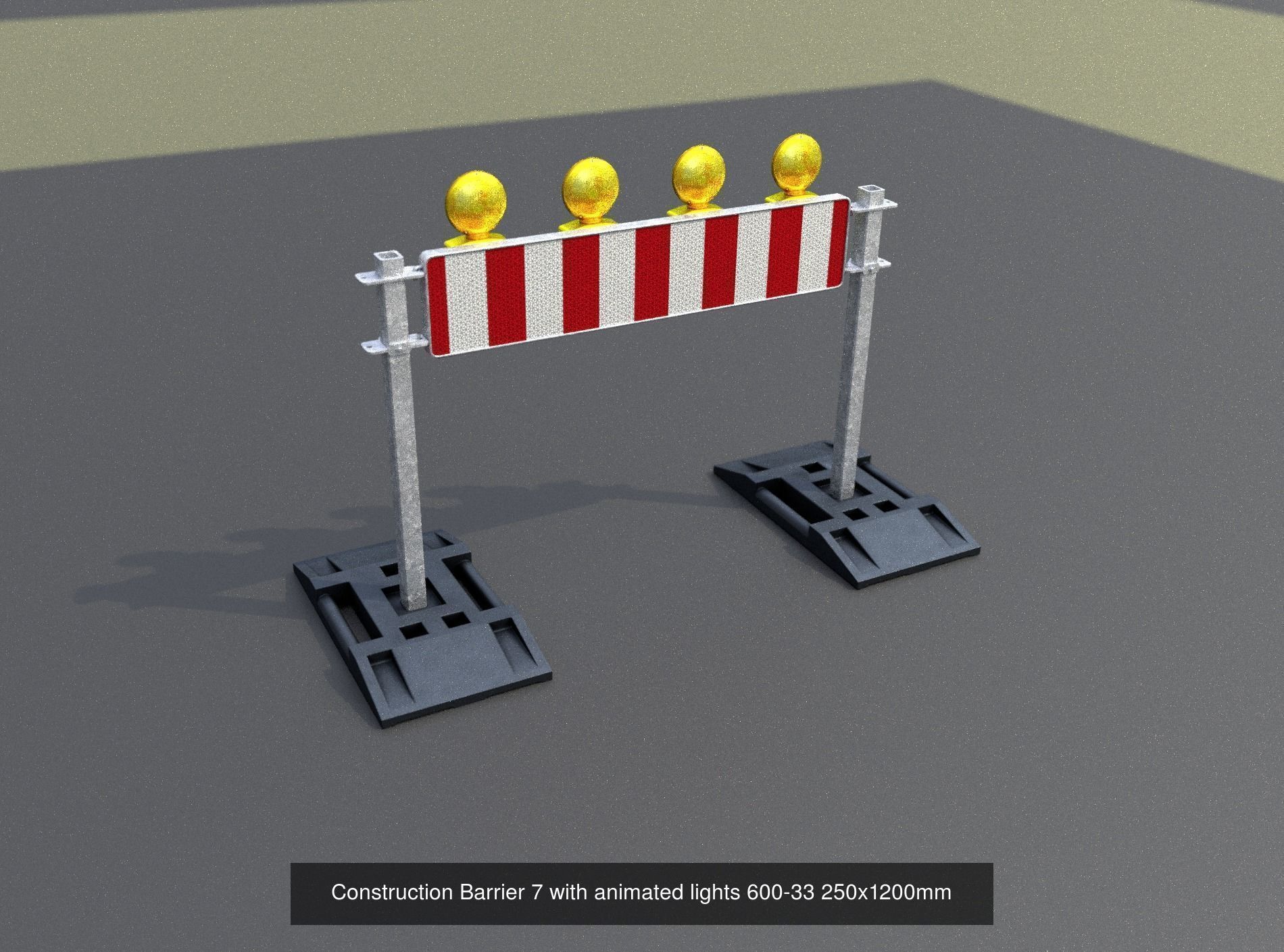 70 Different Types of Construction Site Barriers 3D Model Collection_81