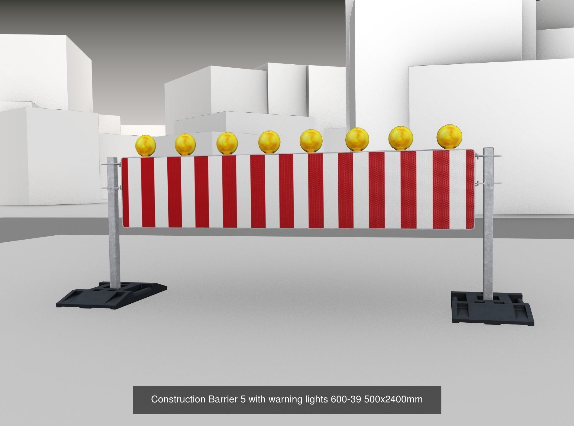 70 Different Types of Construction Site Barriers 3D Model Collection_54