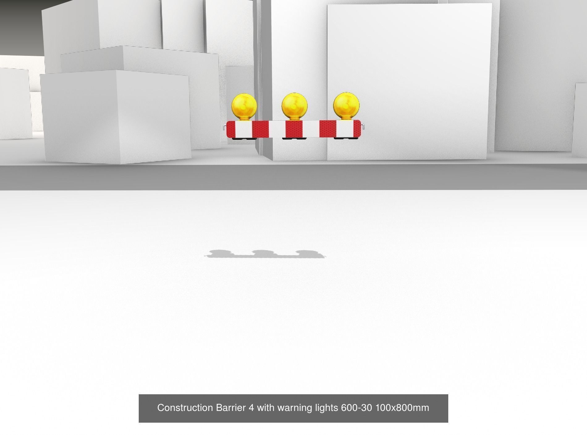 70 Different Types of Construction Site Barriers 3D Model Collection_53