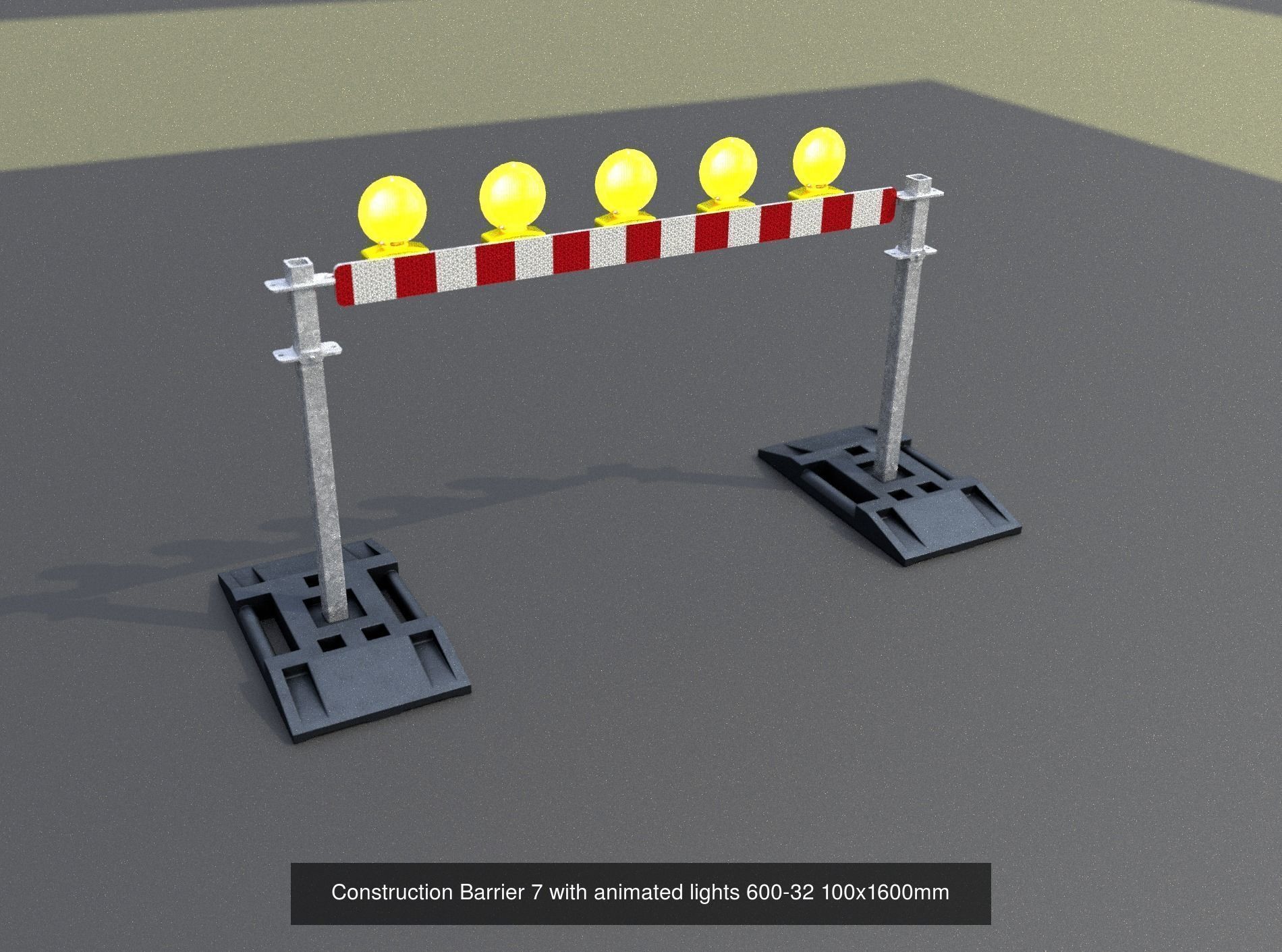 70 Different Types of Construction Site Barriers 3D Model Collection_80