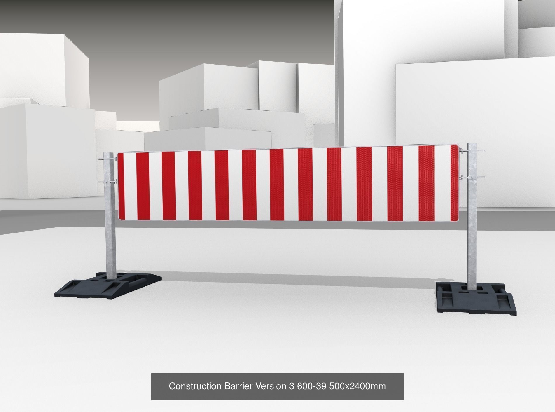 70 Different Types of Construction Site Barriers 3D Model Collection_34