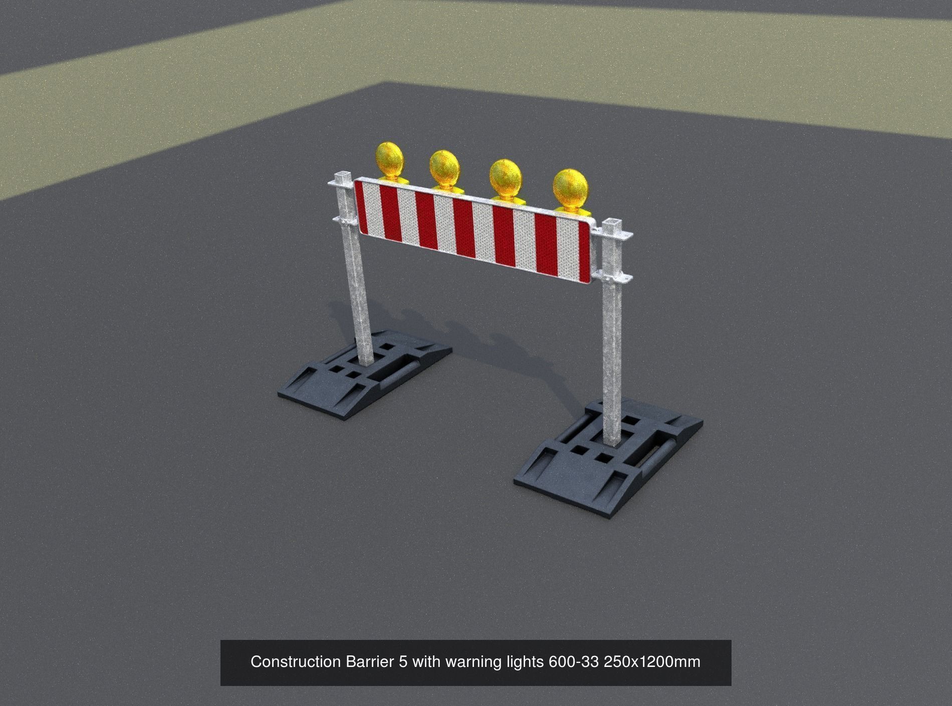 70 Different Types of Construction Site Barriers 3D Model Collection_61