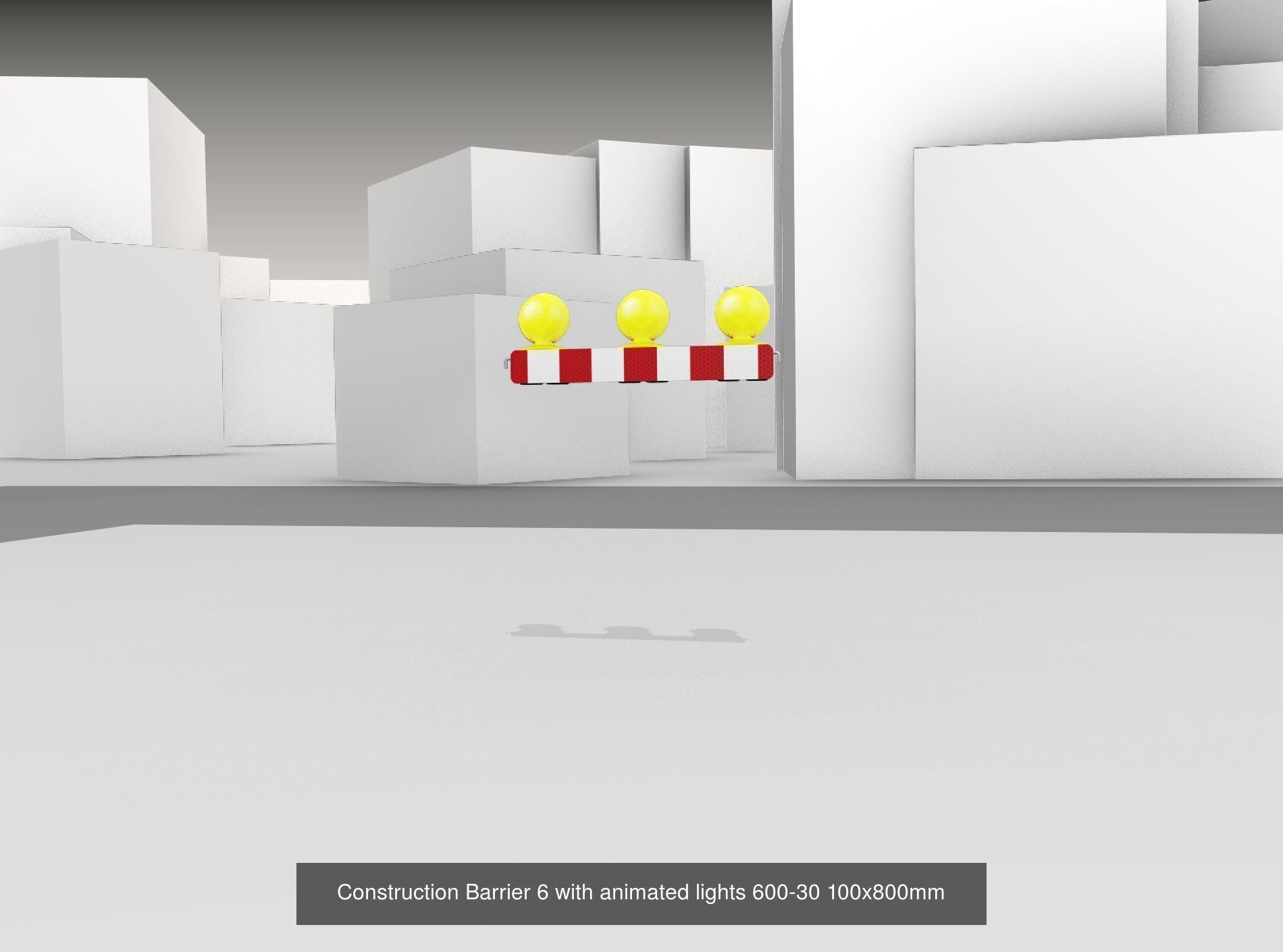 70 Different Types of Construction Site Barriers 3D Model Collection_73