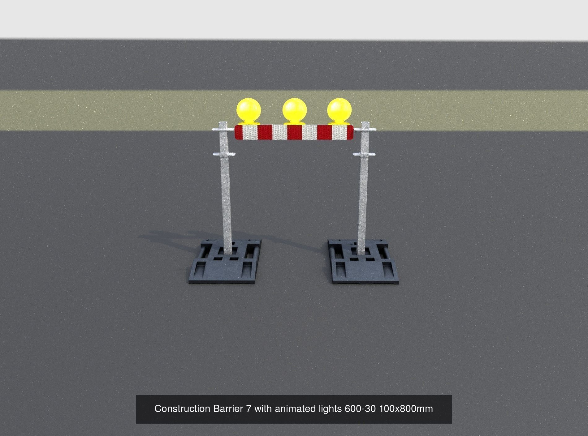 70 Different Types of Construction Site Barriers 3D Model Collection_83