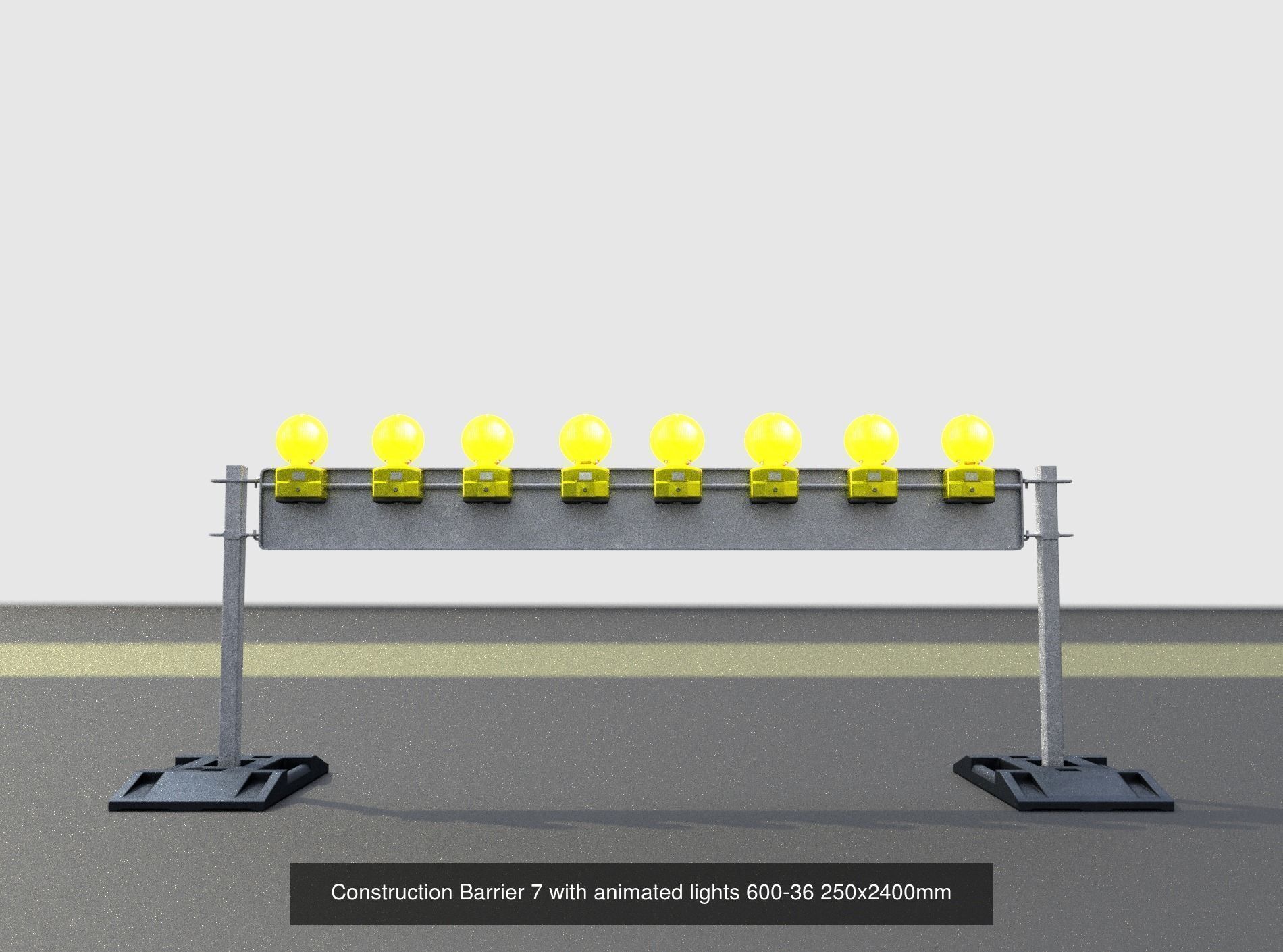 70 Different Types of Construction Site Barriers 3D Model Collection_77