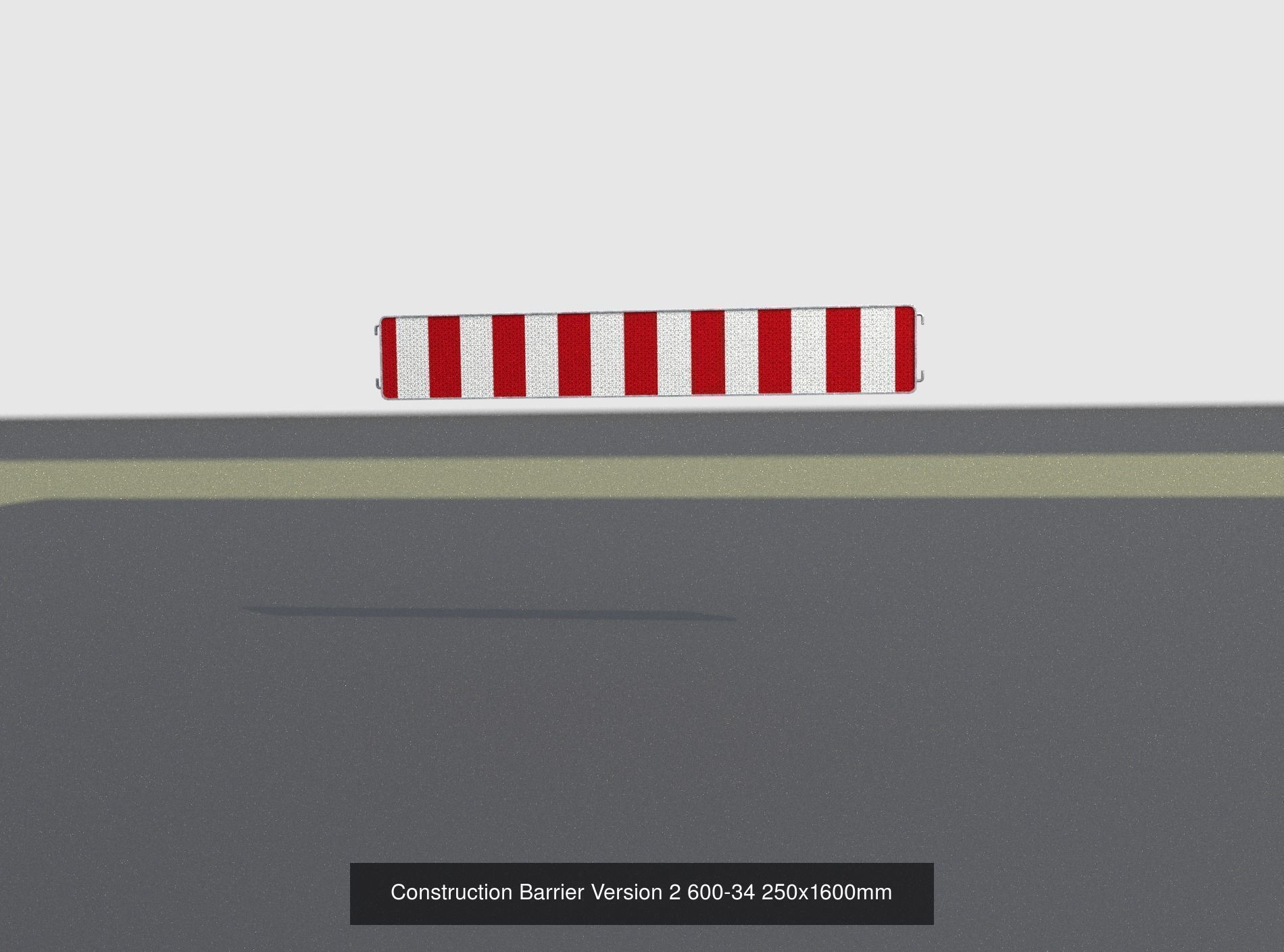 70 Different Types of Construction Site Barriers 3D Model Collection_29