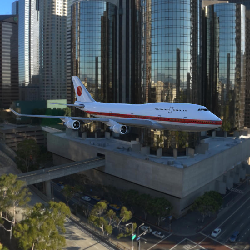 Boeing 747-400 Aircraft Low-poly 3D model_10