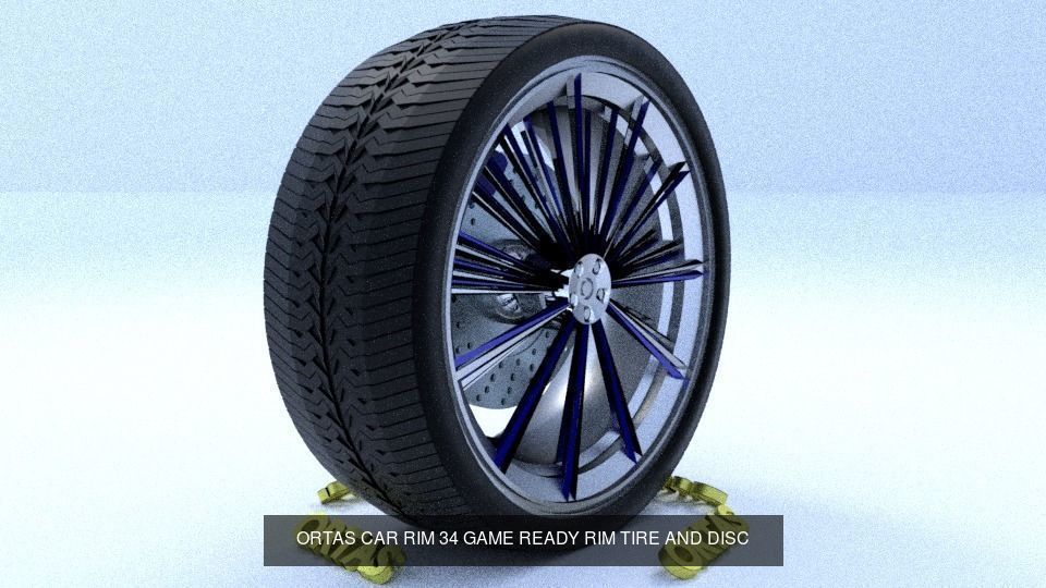 ORTAS CAR RIM 31-32-33-34-35-36-37-38-39-40 GAME READY 3D Model Collection_7
