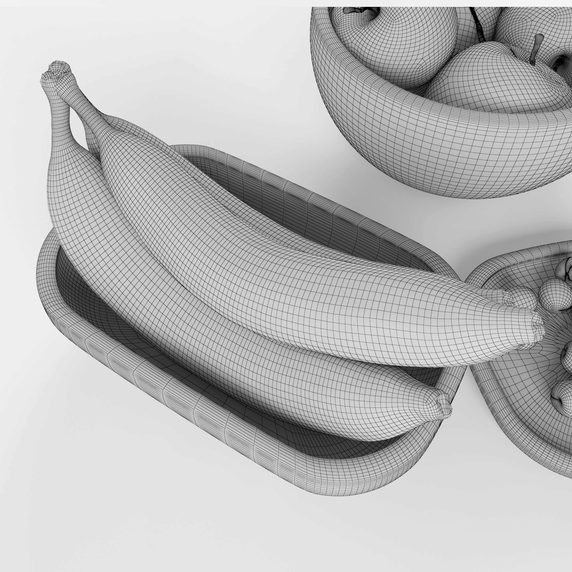 Fruit set 1 in bowl 3D model_6