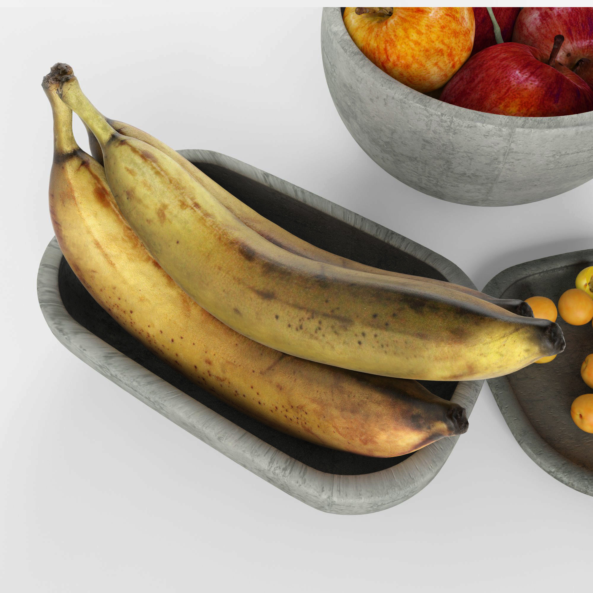Fruit set 1 in bowl 3D model_5