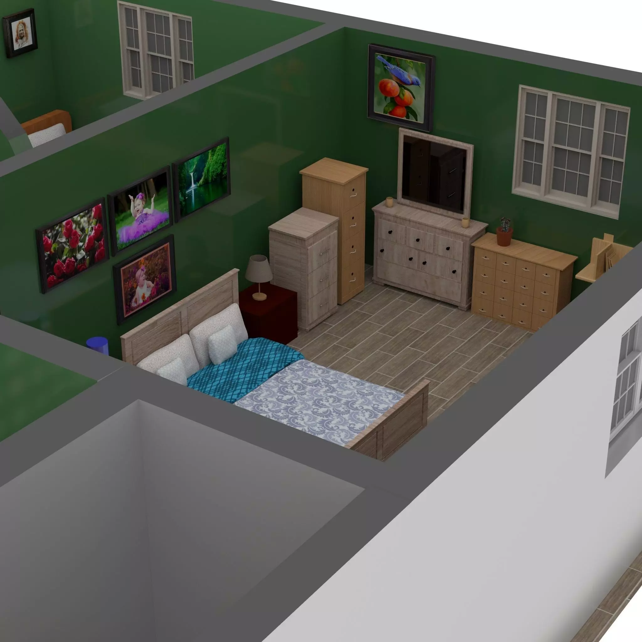  Interior scene Low-poly 3D model_0