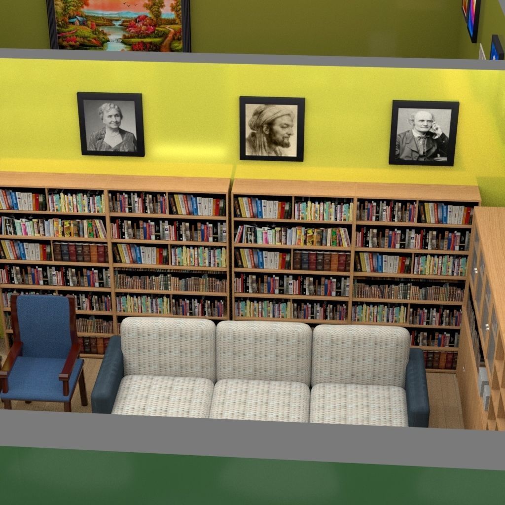  Interior scene Low-poly 3D model_6