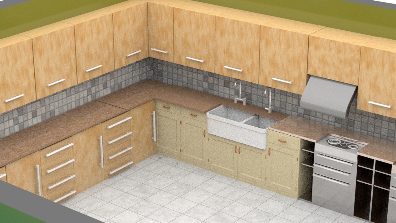  Interior scene Low-poly 3D model_2