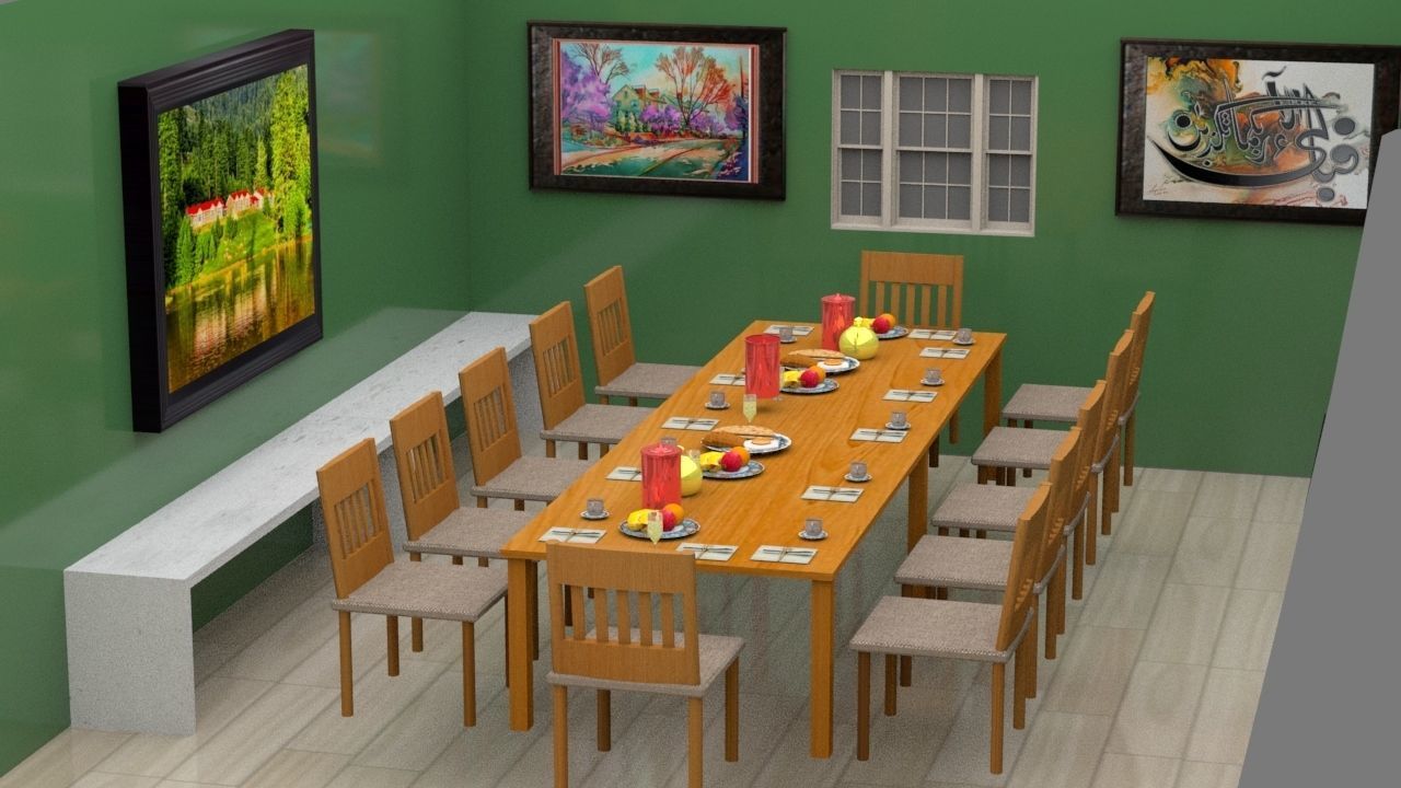  Interior scene Low-poly 3D model_8