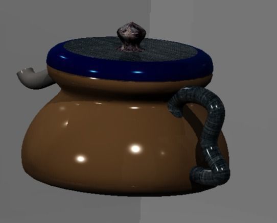 creo software design in mug saspan  3D model_3