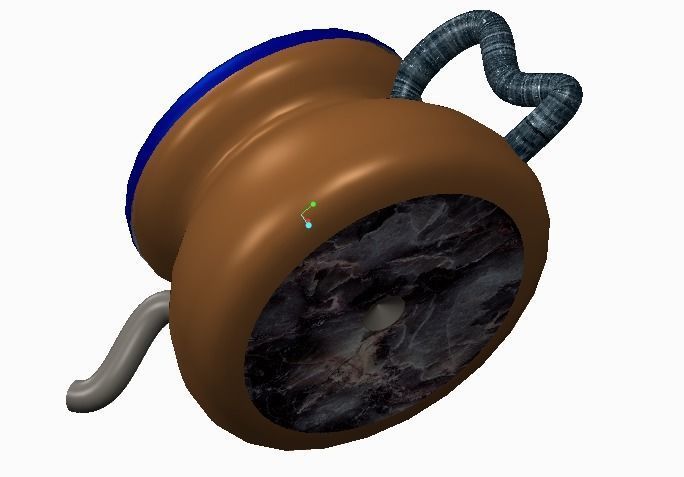 creo software design in mug saspan  3D model_1