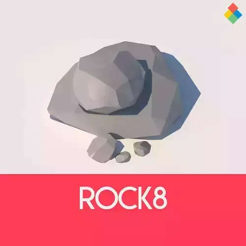 Low poly Rock 8