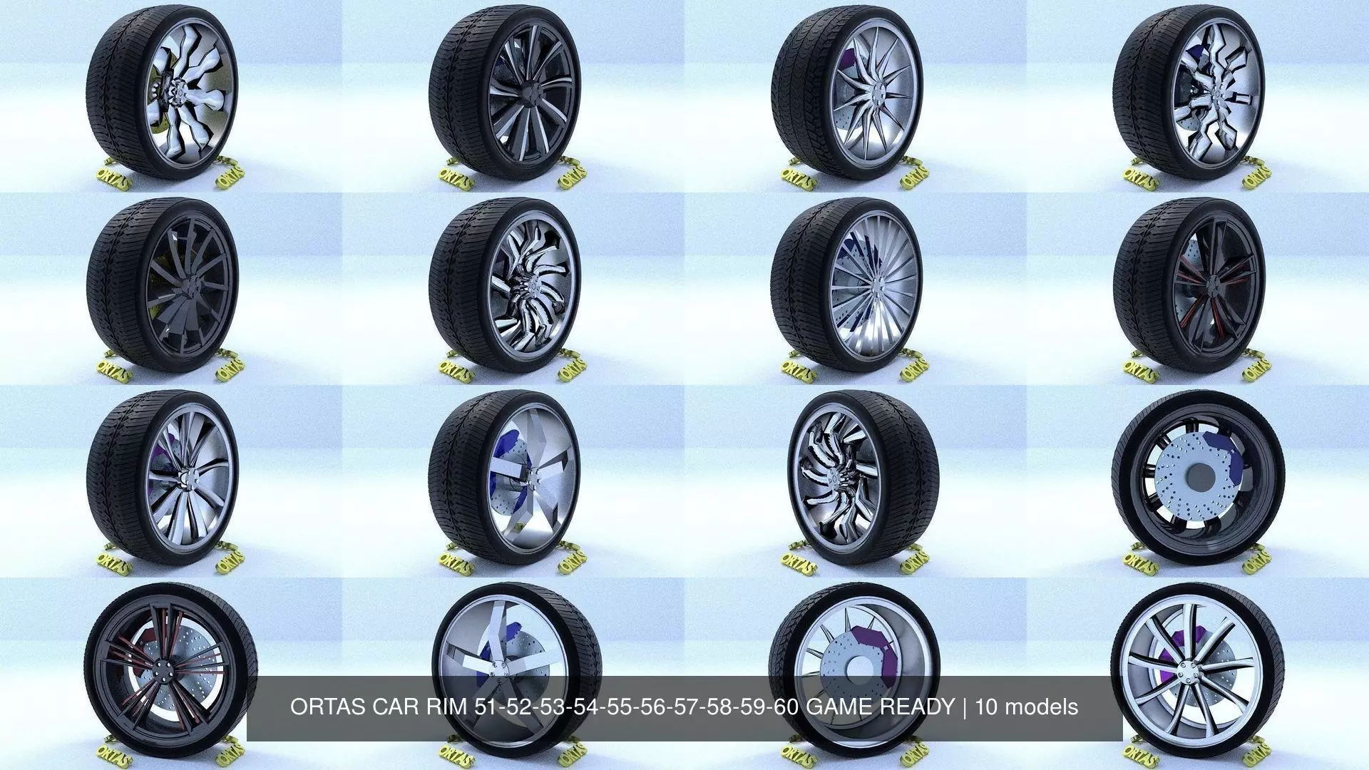 ORTAS CAR RIM 51-52-53-54-55-56-57-58-59-60 GAME READY 3D Model Collection_0
