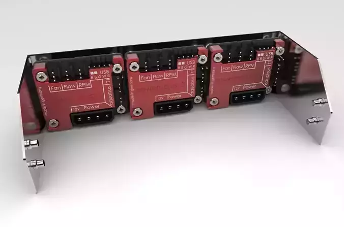 Aquacomputer Poweradjust 3 Ultra Fan Controller 3D model