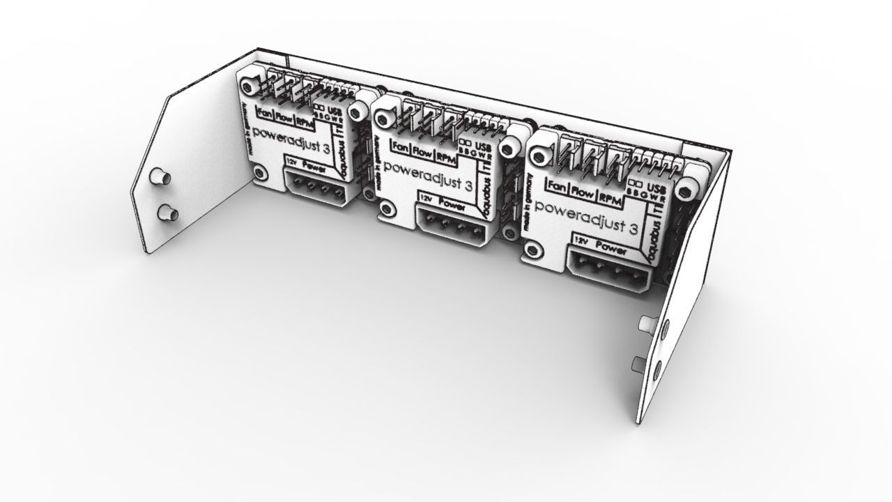 Aquacomputer Poweradjust 3 Ultra Fan Controller 3D model_5