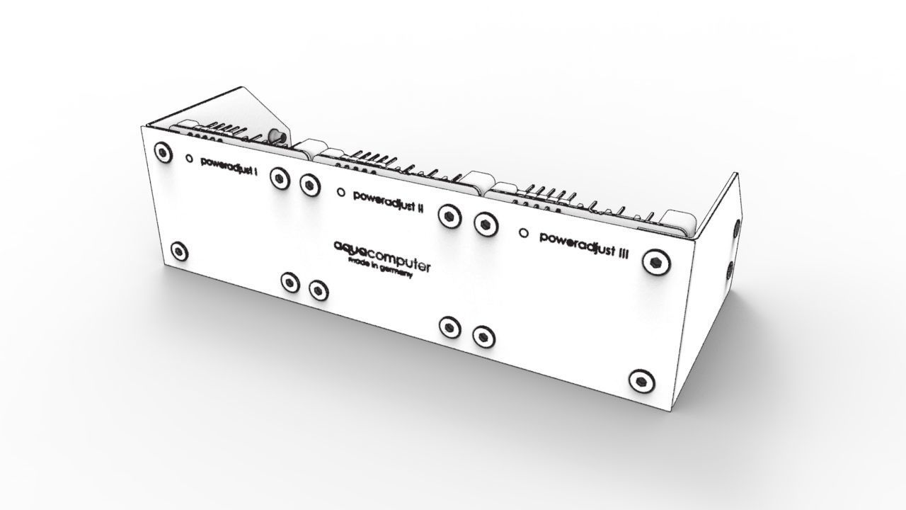 Aquacomputer Poweradjust 3 Ultra Fan Controller 3D model_4
