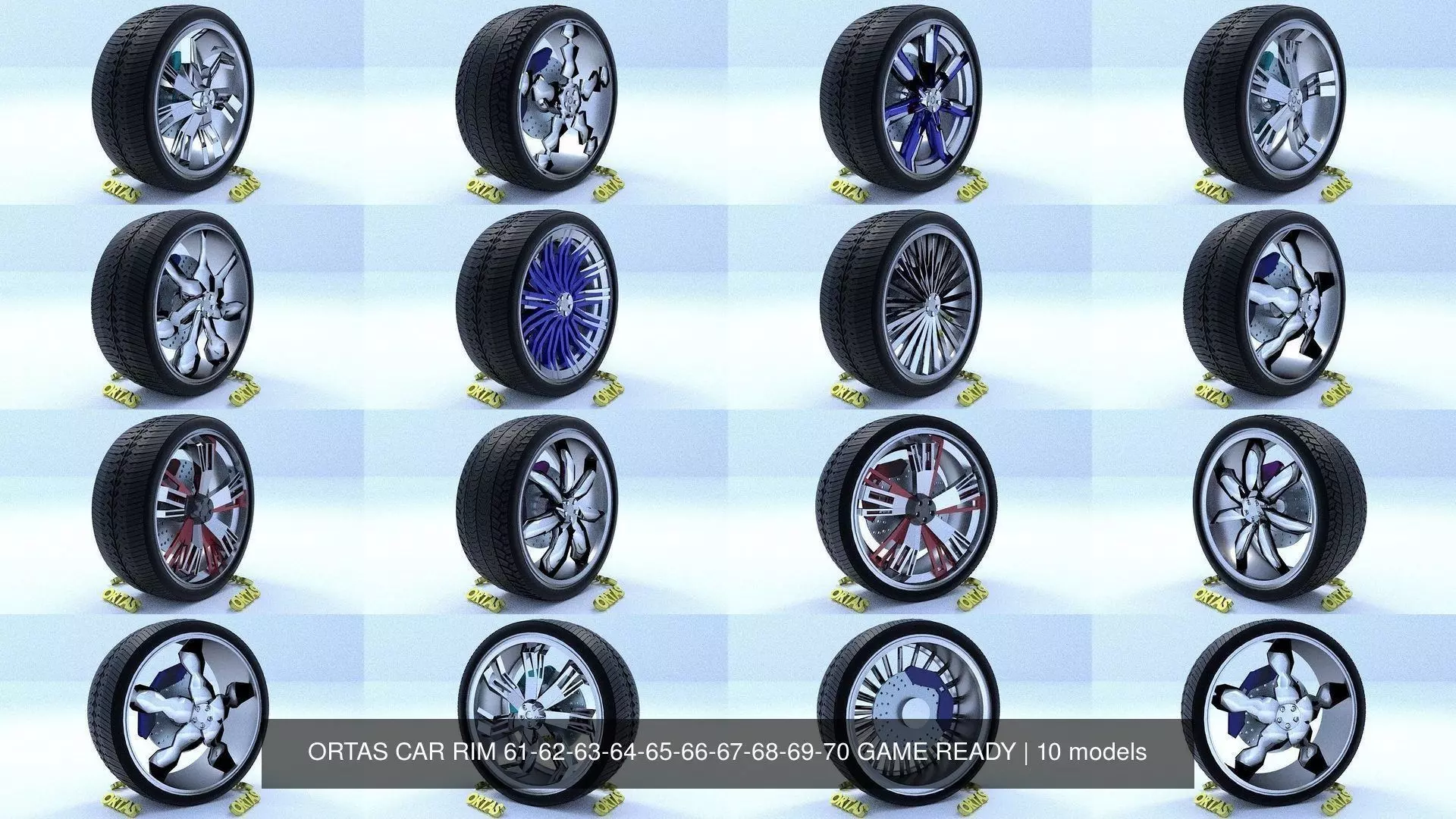 ORTAS CAR RIM 61-62-63-64-65-66-67-68-69-70 GAME READY 3D Model Collection_0