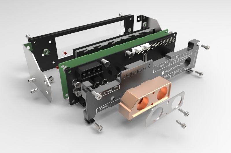 Aquacomputer Aquaero 6 XT Fan Controller 3D model_2