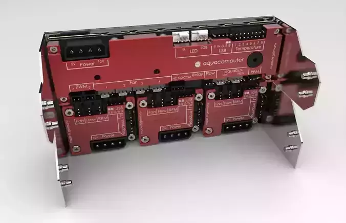 Aquacomputer Aquaero and Poweradjust 3D Model Collection