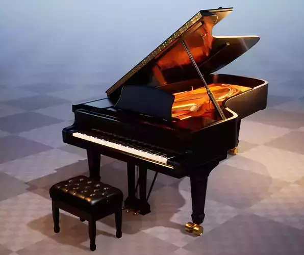Grand Piano UE4-Ready Low-poly 3D model