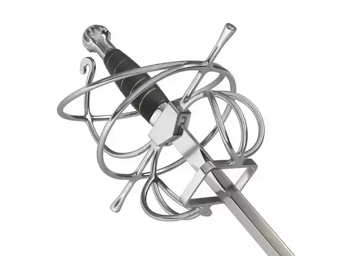 Medieval Fencing Sword 3D model