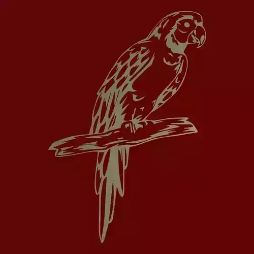 2d vectors DXF EPS parrot