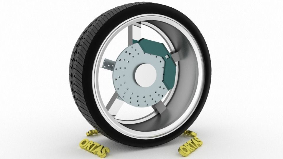 ORTAS CAR WHEEL RIM 98 GAME READY WHEEL RIM TIRE 3D model_8