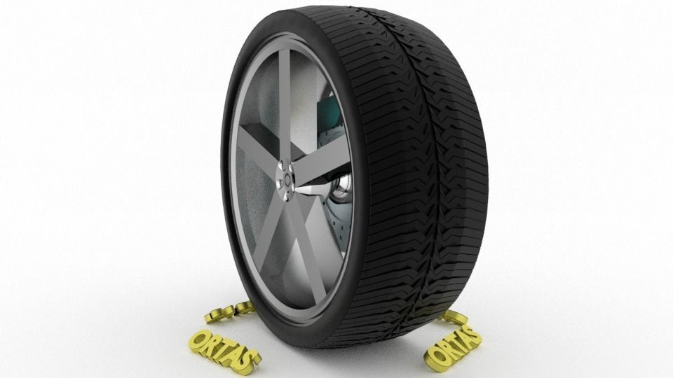 ORTAS CAR WHEEL RIM 98 GAME READY WHEEL RIM TIRE 3D model_7