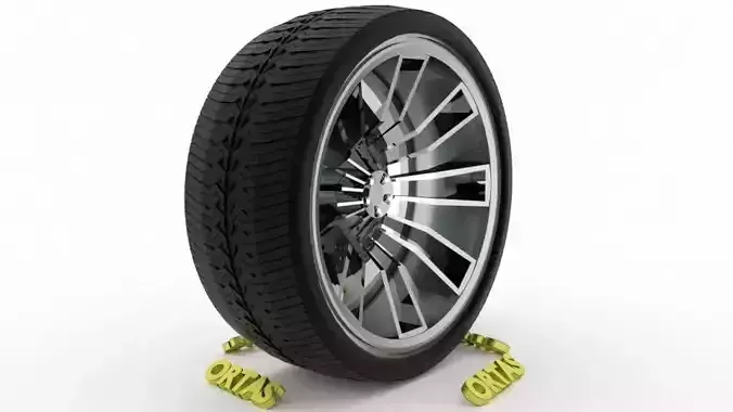 ORTAS CAR WHEEL RIM 97 GAME READY WHEEL RIM TIRE 3D model ORTAS CAR WHEEL RIM 97 GAME READY WHEEL RIM TIRE 3D model