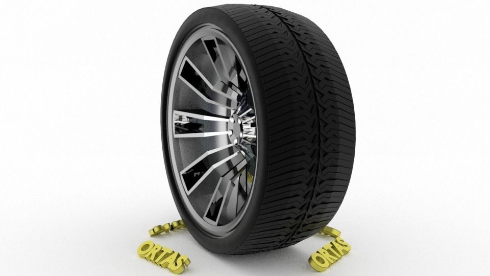 ORTAS CAR WHEEL RIM 97 GAME READY WHEEL RIM TIRE 3D model_7