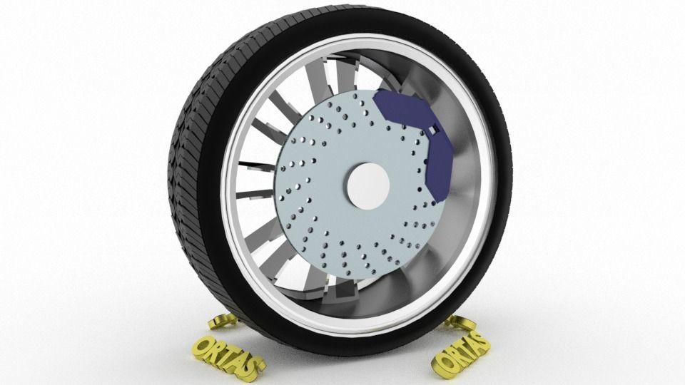 ORTAS CAR WHEEL RIM 97 GAME READY WHEEL RIM TIRE 3D model_8