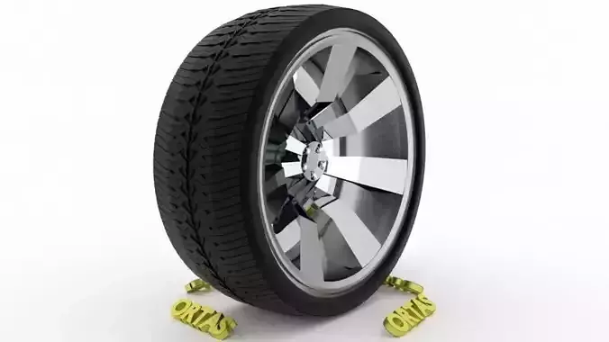ORTAS CAR WHEEL RIM 95 GAME READY WHEEL RIM TIRE 3D model ORTAS CAR WHEEL RIM 95 GAME READY WHEEL RIM TIRE 3D model