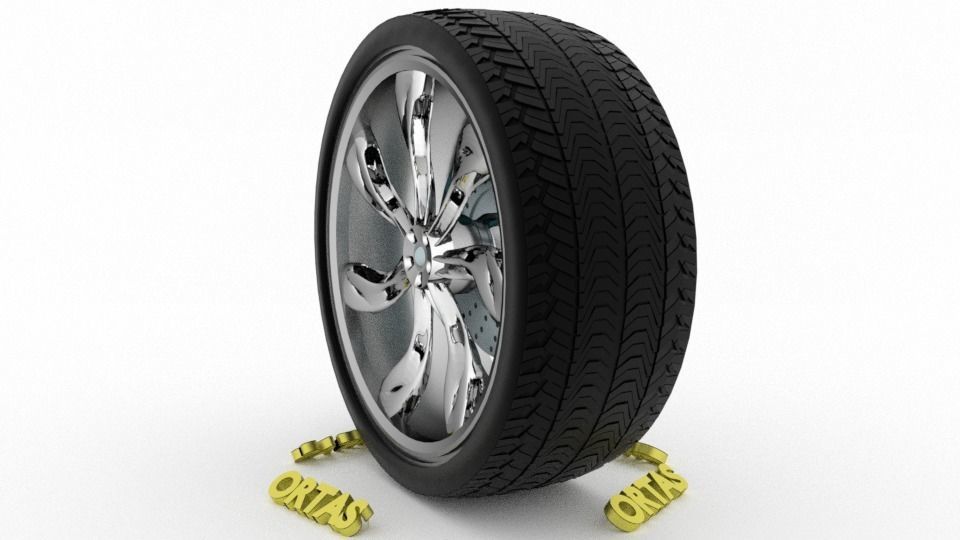 ORTAS CAR WHEEL RIM 94 GAME READY WHEEL RIM TIRE 3D model_7