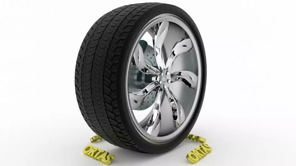 ORTAS CAR WHEEL RIM 94 GAME READY WHEEL RIM TIRE 3D model_0