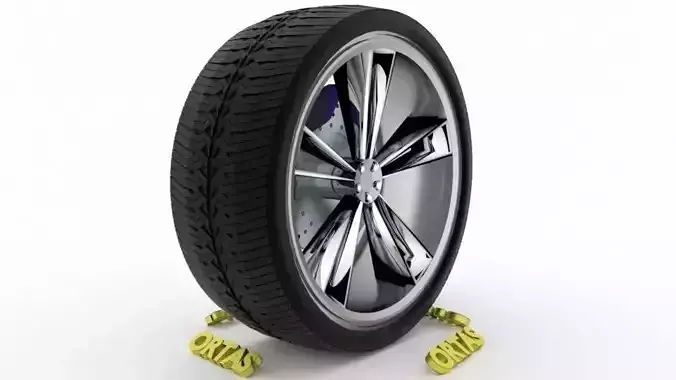 ORTAS CAR WHEEL RIM 90 GAME READY WHEEL RIM TIRE 3D model ORTAS CAR WHEEL RIM 90 GAME READY WHEEL RIM TIRE 3D model