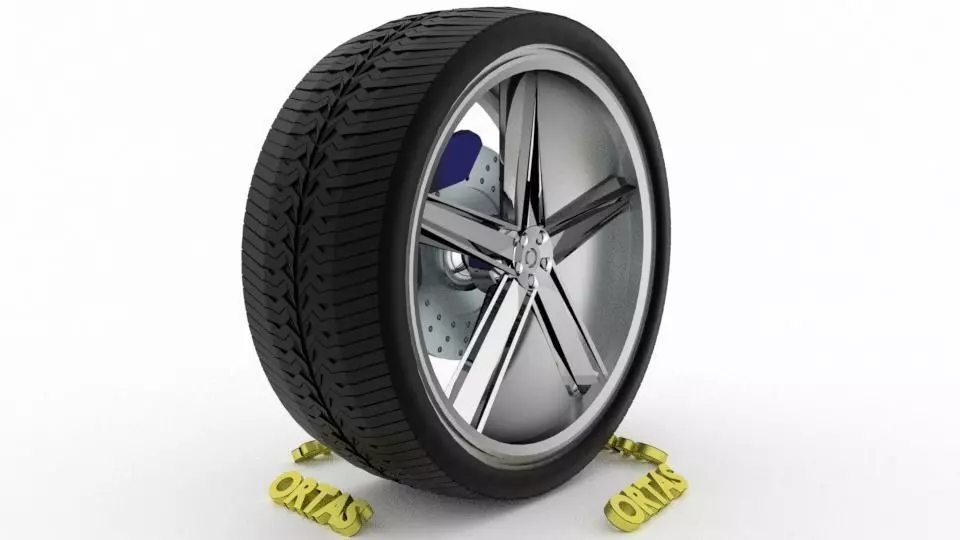 ORTAS CAR WHEEL RIM 89 GAME READY WHEEL RIM TIRE 3D model_0