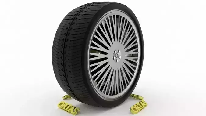 ORTAS CAR WHEEL RIM 88 GAME READY WHEEL RIM TIRE 3D model ORTAS CAR WHEEL RIM 88 GAME READY WHEEL RIM TIRE 3D model